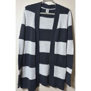 ROXY Womens XL Striped Knit Open Front Long Sleeve Cardigan Sweater